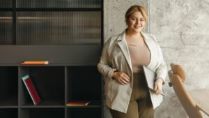 Tailleur chic pour femme grande taille